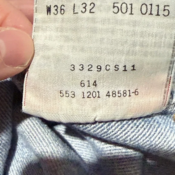 Vintage Levi’s 501 Jeans Made in USA (Mid-90s)